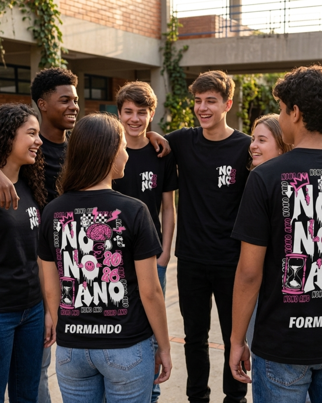 Camisetas personalizadas para interclasse do Terceirão e 9º ano, com alta qualidade, conforto e personalização completa para sua turma.